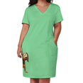 thumbnail image 3 of Vestido de bolsillo suelto Slinky Dog, vestidos de noche de lujo para mujer 2025, vestido vintage, 3 of 7
