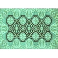 thumbnail image 1 of Ahgly Company Indoor Rectangle Oriental Turquoise Blue Traditional Area Rugs, 2' x 4', 1 of 4