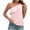 Pink, variant on QLEICOM Womens One Shoulder Tops Casual Round Neck Comfortable Sleeveless Blouse Tunic Shirts Summer Basic Slim Tank Tops Blue XL, US Size 10