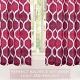 thumbnail image 5 of 2 Pcs Tier Curtains, Rod Pocket Lattice Pattern Geometric Printing Short Curtain, 5 of 9