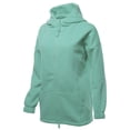thumbnail image 2 of A2Y Women's Casual Kangaroo Pocket Zip Up Snap Button Sweatshirt Hoodie Jacket (S-3XL) Light Green S, 2 of 5