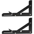 thumbnail image 5 of ZHAOCHENG Soporte de estante plegable, estante de pared plegable, consolas de soporte plegables resistentes y soportes para estantes utilizados para banco de trabajo, estante, 8 pulgadas (2 piezas), 5 of 5