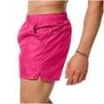 thumbnail image 6 of THDHVS Swim Trunks Men,Swim Shorts Men,Solid Color Swim Trunks with Mesh Pockets Elastic Waist for Sports Hot Pink, 6 of 7