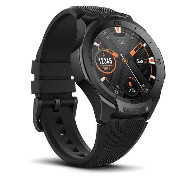 Ticwatch S2, Waterproof Smartwatch with Build-in GPS for Outdoor Activities, Wear OS by Google, Compatible with Android and iOS (Midnight)