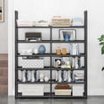 thumbnail image 5 of Qocolhg 6 Tier Large Stackable Shoe Rack Organizer,Waterproof Non-Woven Fabric Shoes Organizer for 10 Pairs of Shoes,Closet Entryway Bedroom Footwear Rack, Easy to Assemble, Black, 5 of 7