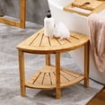 thumbnail image 3 of Corner Bathroom Stool,With -slip Stool Caddy Stool With Indoor -slip Natural Bench, 3 of 5