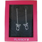 Sterling Silver Threader Earrings Bunny Charms Chain Dangles Gift Box
