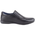thumbnail image 4 of ABSOLUTE FOOTWEAR Mens Easy Slip On Faux Leather Casual Smart Formal Work School Loafer Shoes - Black - US 8, 4 of 7