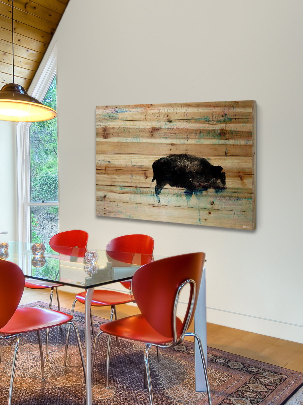 Parvez Taj The Buffalo Knows Pinewood Wall Art