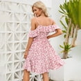 thumbnail image 4 of Maternity Nursing Dress Womens Spaghetti Strap Ruffle Sleeve Daisy Printed Tiered Flowy Swing, 4 of 5