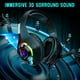 thumbnail image 2 of Headset gaming PS4 PS5 Switch Xbox One PC con luz RGB, micrófono cancelación de ruido, auriculares Surround Sound, 2 of 3