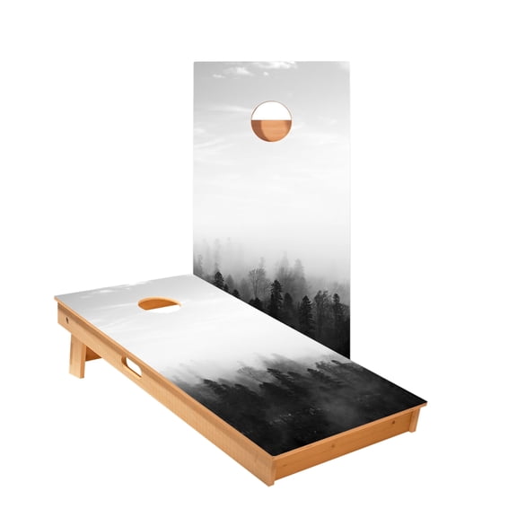 Skip's Garage | Black And White Forest Cornhole Boards | Includes (2) Boards | NO Bags | NO Accessories