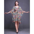 thumbnail image 4 of Bimba Kaftan Artistique de Plage, Paréo de Bikini, Robe Midi pour Femmes, Caftan Court - P-L, 4 of 5