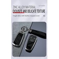 thumbnail image 4 of Key Fob Cover Compatible with Fit for Audi A4 A4L A5 A6 A7 A8 Q5 Q7 R8 RS Q3 RS4 RS5 RS7 S4 S5 S6 S7 S8, Metal Frame Key Shell, Keychain Case Holder Protector,Short-keychain-grey, 4 of 7