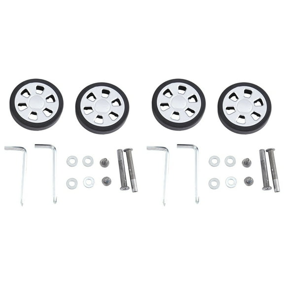60X13mm Set of 4 Luggage Suitcase Replacement Wheels, PU Swivel Caster Wheels Bearings Repair Kits