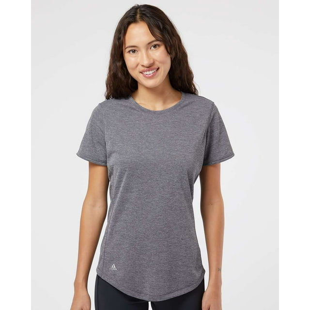 T-Shirt de Sport pour Femmes, G, Noir Chiné
