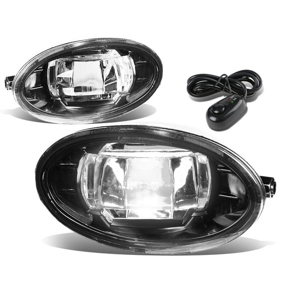 DNA Motoring FL-ZTL-255-CH For 2008 to 2017 Honda Civic/Accord/Odyssey/Fit Pair Bumper Driving LED DRL Fog Light Lamp Switch Clear Lens 09 10 11 12 13 14 15 16