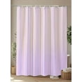 thumbnail image 4 of Fsddascl Yellow Pink Stripe Shower Curtain Set - 72" x 78" Washable Bathtub Curtain with 12 Hooks, Vertical Striped Gradient Geometric Waterproof Fabric Stall Shower Curtains for Bathroom/Bathtub, 4 of 6