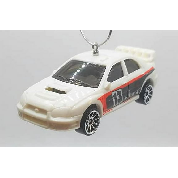 Christmas Ornament for Subaru Impreza White Black Red Decal