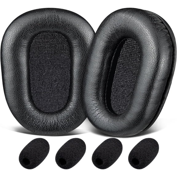SOULWIT Ear Pads Replacement for for BlueParrott B450/S450(450XT 450 XT) Noise Cancelling Bluetooth Headset, Earpads Cushion with Protein Leather and Noise Isolation Foam - Black