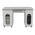 thumbnail image 4 of Pemberly Row 48"W Wood Computer Desk with Storage in Gray, 4 of 11