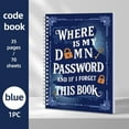 thumbnail image 3 of Password Keeper Spiral Notebook, A Compact Password Organizer Book, Portable Journal for Account Info, Practical Gag Gift for Men Women Teens Families Office Workers(blue-a), 3 of 9