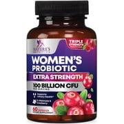 Probiotics for Women - Probiotic Blend 100 Billion CFU Per Serving - Women's Probiotic for Targeted Vaginal & Digestive Health Support - 16 Strains, Cranberry, Prebiotics - Bottled USA - 60 Capsules
