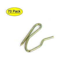 Uxcell 1" Long Metal Single S Hook P inch Pleat Drapes Curtains Hooks 70Pcs