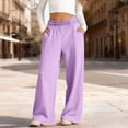 thumbnail image 2 of Pretxorve Kids Girls Boys Pants Solid Fleece Thermal Sweat with Side Pockets Fall Winter Bottoms Sizes 5-14Y, 2 of 5