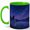 Green, variant on Lakeside Stars Girl 11oz Ceramic Mug, Moonlit Night Landscape