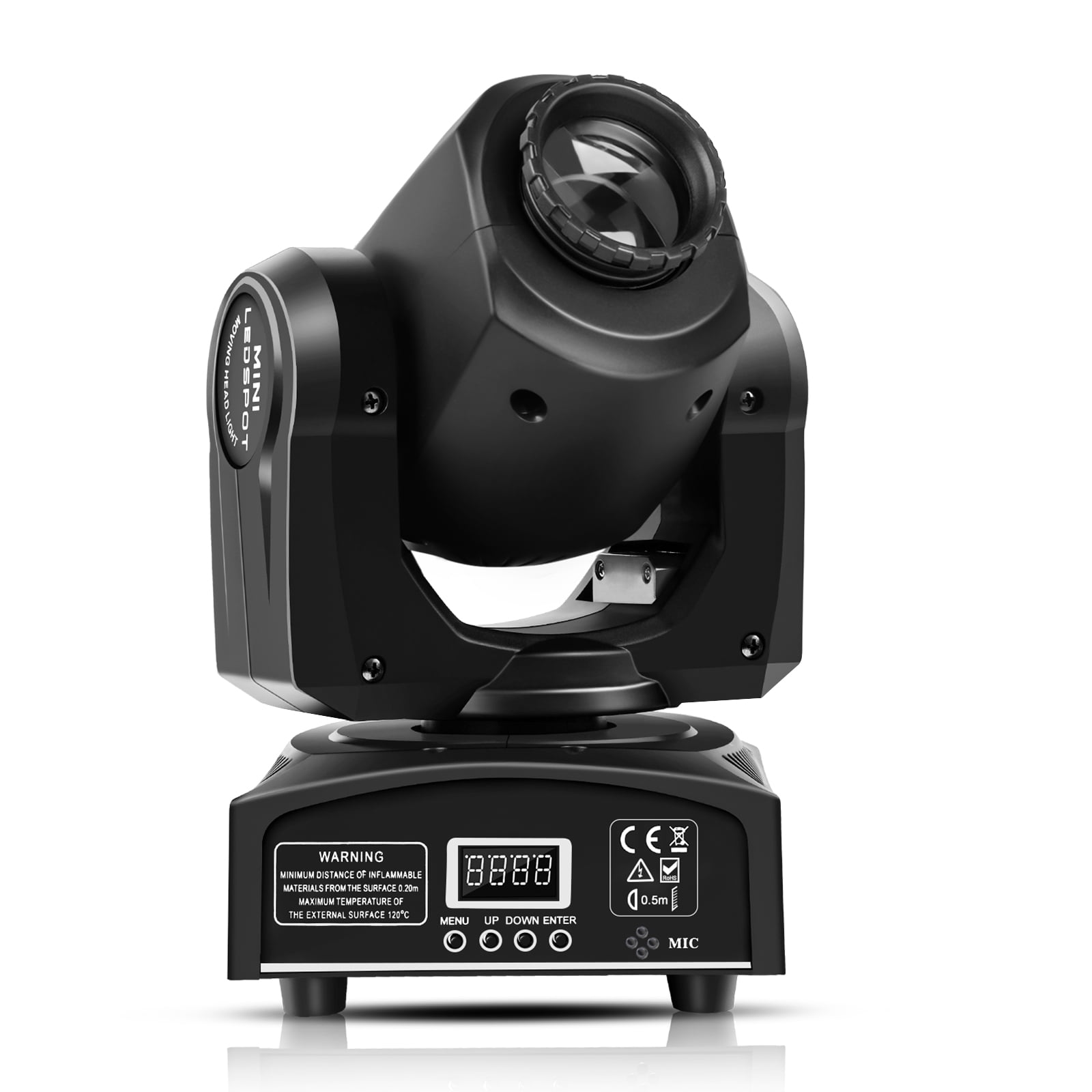 2Pack Moving Head DJ Light, RGBW 8-Pattern Sound-Activated Spotlight with Remote for Party Wedding Stage Show