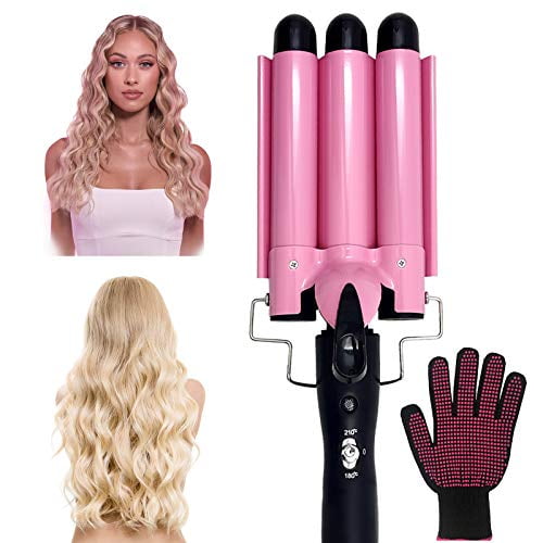 Hair Waver, 3 Barrel Curling Iron Wand 1 Inch Crimper Hair Iron 25mm
