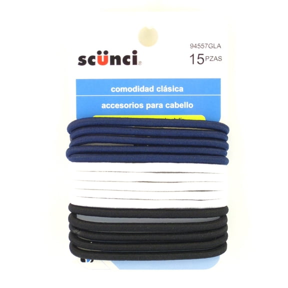Scunci No Damage 4MM Ponytail Holder Hair Ties -  15 Ct.