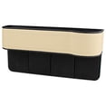 thumbnail image 1 of Riwcyla Car Seat Gap Filler Organizer Storage Box Between Front seat Auto Premium PU Leather Console with Cup Holder Car Pocket for Interior Essentials Beige for Right Side, 1 of 6