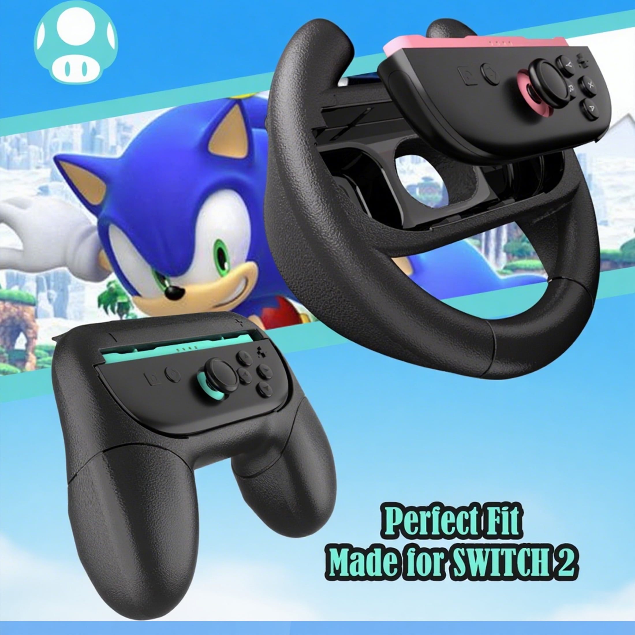 HEYSTOP Nintendo Switch 2 Joy-Con Grip, 4-Pack Steering