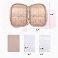 thumbnail image 3 of Jewelry Organizer Travel Box Storag with Ring, Earring, and Necklace Compartments - Clear Zipper Pouch for Stylish Jewelry Storage Pink, 3 of 6