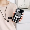 thumbnail image 2 of 3D Classic Retro Phone Case for iPhone 15 6.1",3D Cute Kawaii Lovely Retro Phone Women Girls Teens Kids Soft Silicone Case for iPhone 15 6.1 inch 2023 - Black, 2 of 12