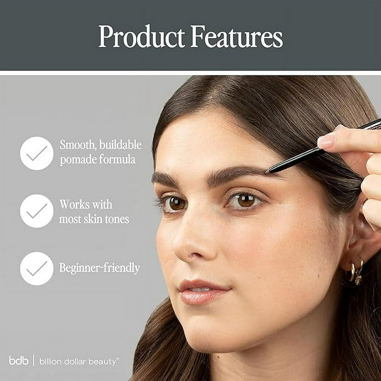 Billion Dollar Brows Universal Eyebrow Pencil One Perfect Shade Eyebrow Filler Smudge Proof Smooth Application Easy to Use Self Sharpening
