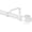 Glossy White, variant on Urbanest Adjustable Single Curtain Rod Set Crystal Ball Finials – 1 -Inch Diameter, With Glossy White Rod, 28–48 Inches