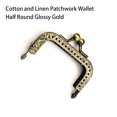 thumbnail image 4 of Moyic Metal Square Purse Frame Handle Durable Embossing Clasp Beads Knurling Accessory Lock Bags Self-Assembly Kiss with Hardware Type3, 4 of 6