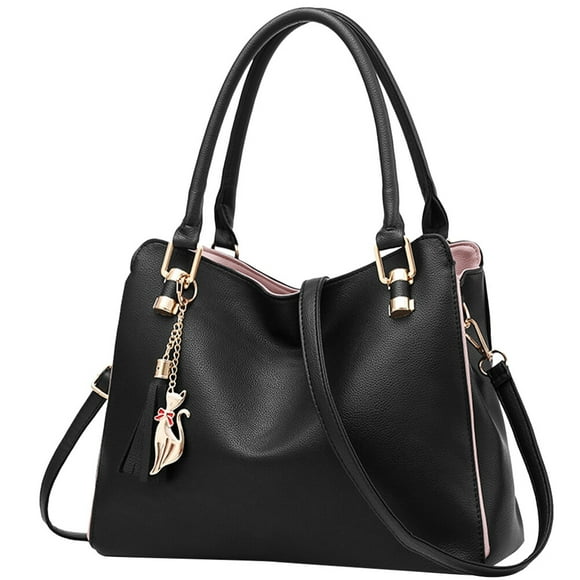 MasteelfCA PU Leather Handbag Large Capacity Tote Bag Multi-Pocket Cross-Body Shoulder Bag