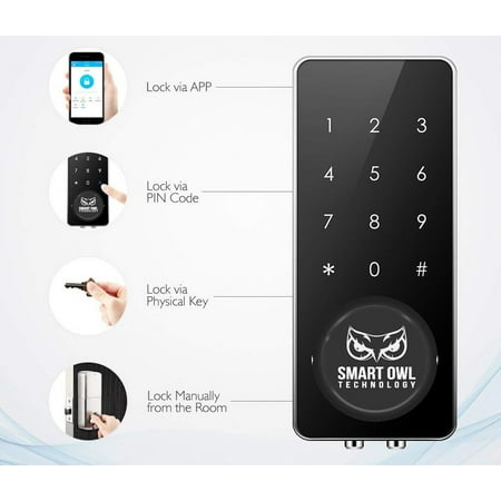 Keyless Smart Owl Technology Door Lock  Digital Touchscreen  Deadbolt Remote Unlock  Automatic Lock  App Control  Wireless. (FREE WIFI hub Included) price history on PriceWatchPro