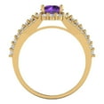 thumbnail image 4 of Clara Pucci 14K Yellow Gold 1.83ct Amethyst Halo Ring for Women, 4 of 8