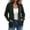 Green, variant on Ribbed Knitted Cardigan for Women Long Sleeve Open Front Crop Top with Pockets Casual Fall Comfy Plain Tops