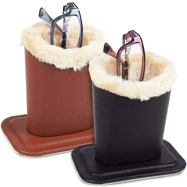 Pack of 2 Eyeglass Holders Eyeglass Stands with Soft Plush Lining