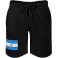 thumbnail image 1 of Men's Swim Trunks El Salvador Flag Comfortable Swim Shorts,Drawstring Elastic Waist and Pockets Beach Shorts for L S-3XL, 1 of 7