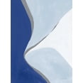 thumbnail image 2 of Nai, Danhui 19x24 Gold Ornate Wood Framed with Double Matting Museum Art Print Titled - Retro Abstract III Blue, 2 of 4