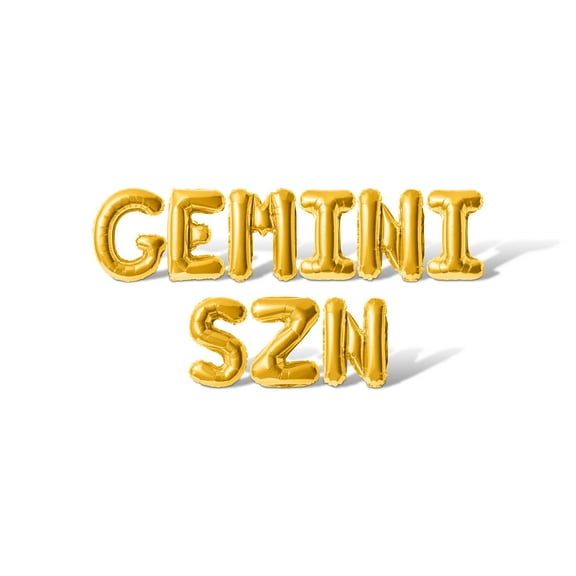 Letter Balloons - GEMINI SZN 16" Inch Alphabet Letters Foil Mylar Balloon Birthday Party Banner (Gold)