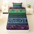 thumbnail image 3 of Homewish Pink Boho Floral Twin Sheets,Geometric Lines Bedding,3 Pieces,1 Fitted Sheet and 1 Pillowcase, 3 of 6