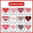 thumbnail image 3 of Lilixerw 12 PCS Valentines Day Love Heart Hanging Ornaments with Mul Stripe Design,Festive Paper Valentine Decorations,Heart-Shaped Hanging Decorattion for Party Xmas Tree,3.94Inch, 3 of 6